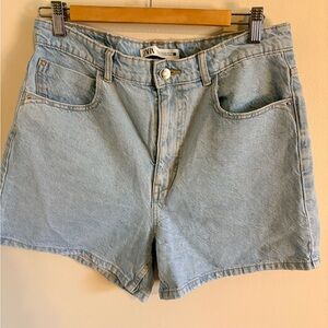 Zara Sky Blue Jean Shorts